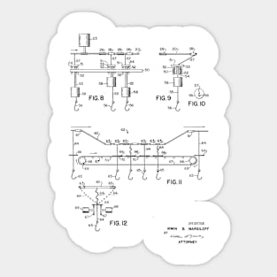 Conveyors Vintage Patent Hand Drawing Sticker